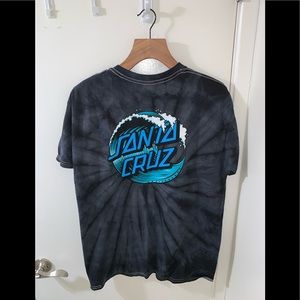 NEW SANTA CRUZ WAVE DOT SPIDER TIE-DYE T SHIRT